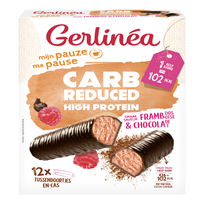 GERLINEA Carb Reduced - High Protein Barres Chocolat & Framboise 12-pack