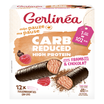 GERLINEA Carb Reduced - High Protein Barres Chocolat & Framboise 12-pack